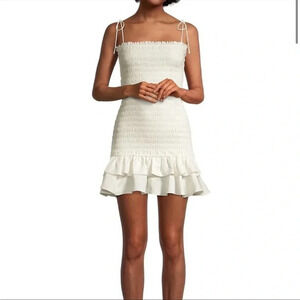 SIGNIFICANT OTHER Emille ruffle linen blend dress